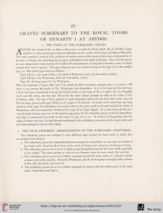 IV. Graves subsidiary to the royal tombs of Dynasty I at Abydos