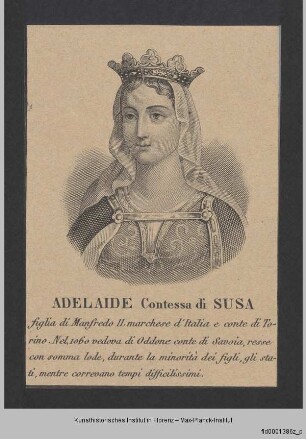 Folge von Bildnissen, Frauenbildnisse : Bildnis der Adelaide von Susa