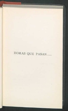 Horas que pasan...