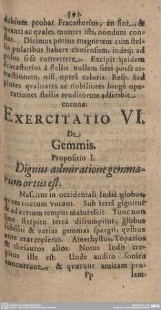 Exercitatio VI. De Gemmis.