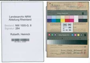 Entnazifizierung Heinrich Rubarth , geb. 04.07.1904 (Schlosser)
