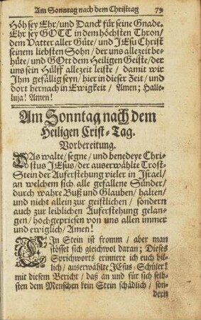 Am Sonntag nach dem heiligen Christ-Tag.