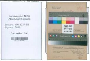 Entnazifizierung Karl Eschweiler , geb. 14.08.1904 (Krim.Beamter)