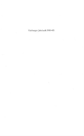 16.1980/85: Harburger Jahrbuch
