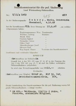 Schorp, Maria