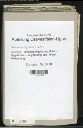 Korrespondenz mit auswärtigen Behörden, Bd. 1