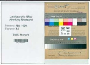 Entnazifizierung Richard Bock , geb. 30.08.1898 (Arbeiter)