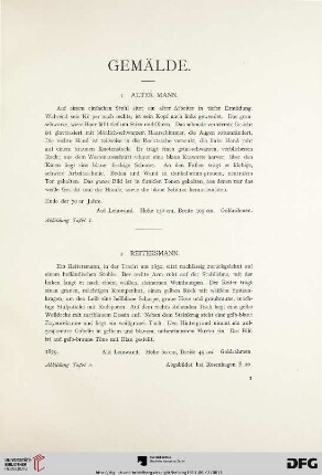 Gemälde (Nr. 1-40)