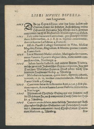 Libri Musici Diversarum Linguarum.