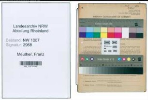 Entnazifizierung Franz Meuther , geb. 10.09.1902 (Verw.Angestellter)