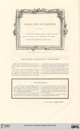 Chronique française et étrangère