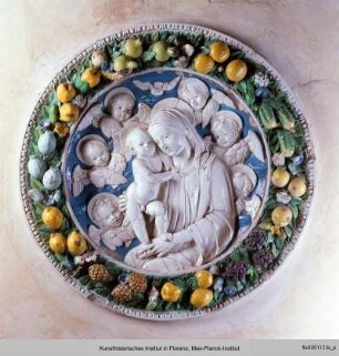 Madonna mit Cherubim und Fruchtgirlande - Madonna, Cherubim u. Fruchtgirlande
