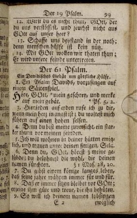 Der 61 Psalm. - Der 77 Psalm.