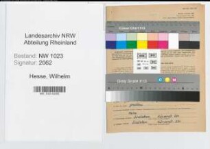 Entnazifizierung Wilhelm Hesse , geb. 19.01.1903 (Postbeamter)
