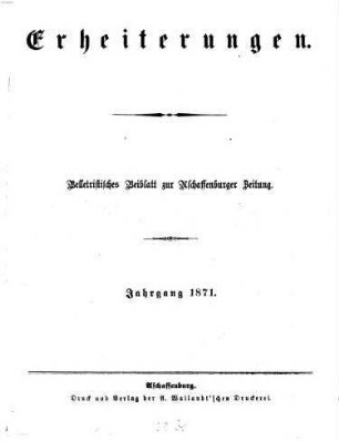 Erheiterungen. 1871,1/6