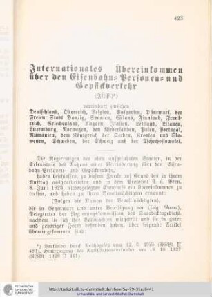 Internationales Übereinkommen über den Eisenbahn-Personen- und Gepäckverkehr