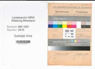 Entnazifizierung Erna Guempel , geb. 23.06.1912 ()