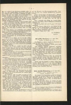 Dritte ordentliche Versammlung am 18. April 1891