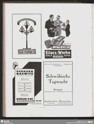 Laternen, Wandarm und Licht-Reklame Arno Pfeifer u. Co.