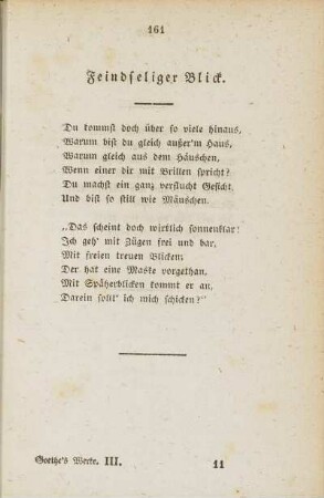 Feindseliger Blick.