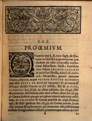 Diss. inaug. ... de poena criminis imperfecti s. conatus in criminibus