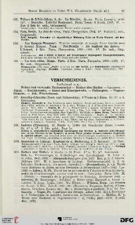Verschiedenes (Nr. 597-752)
