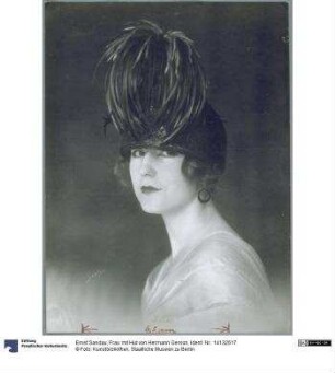 Frau mit Hut von Hermann Gerson