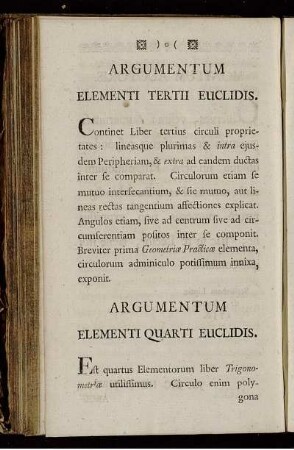 Argumentum Elementi Tertii Euclidis.