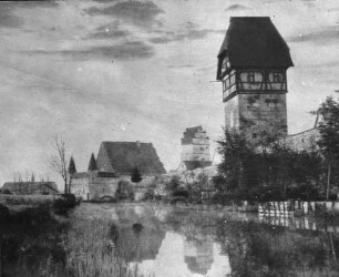 Dinkelsbühl, Bäuerleinsturm und befestigte Stadtmühle