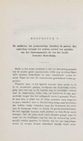 Hoofdstuk V. De middelen van gemeenschap tusschen de posten ...