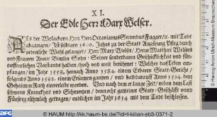 [Markus Welser; Marcvs Velser.]
