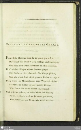 Sechs Und Zwanzigster Gesang