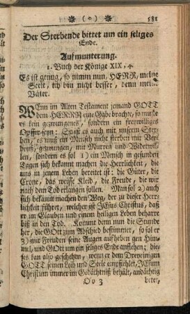 Der Sterbende bittet um ein seliges Ende.