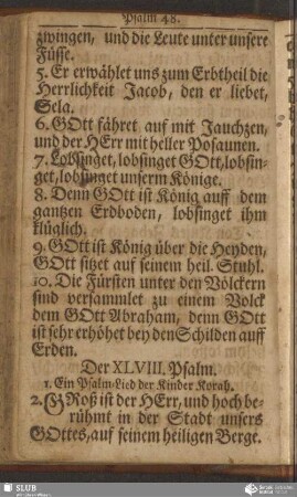 Der XLVIII. Psalm