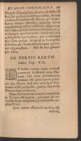 De Tertio Rerum initio. Cap. VII.