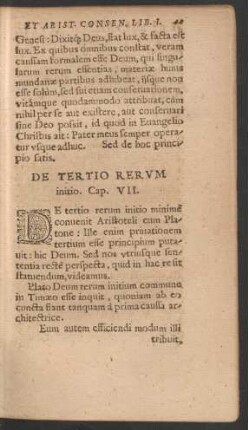 De Tertio Rerum initio. Cap. VII.