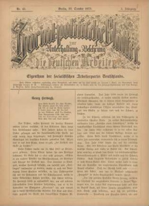 Nr. 43. Berlin, 23. October 1875. 3. Jahrgang.