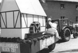 Triebischtal-Miltitz. Müllerwagen anläßlich der 800 Jahrfeier von Miltitz