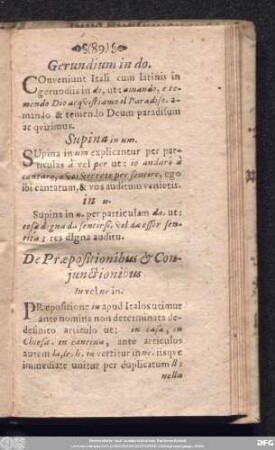 De Praepositionibus & Coniunctionibus.
