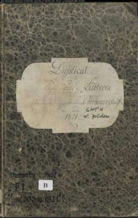 Kirchenbuchduplikat der evangelischen Gemeinde Lübbecke, Kreis Lübbecke (GHTK 1821) (Gemeinde: Evangelische Gemeinde Lübbecke)