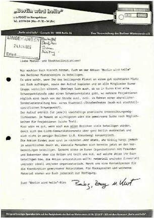 Flugschrift: Liebe Mieter- und               Stadtteilinitiativen! 1986