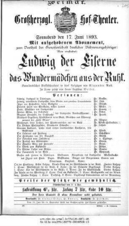Ludwig der Eiserne oder das Wundermädchen aus der Ruhl