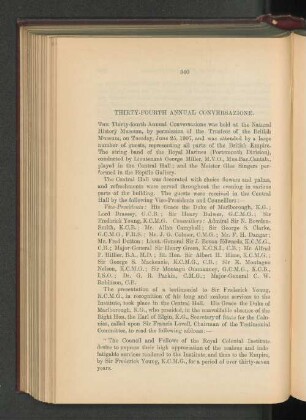 Presentation of Testimonial to Sir Frederick Young.