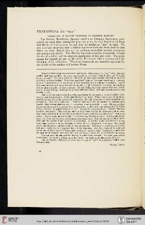 Exhibition of Recent Paintings by Marsden Hartley [incl. reprint of the foreword of the catalogue by Mabel Dodge and Marsden Hartley]