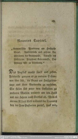 Neuntes Capitel