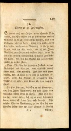 31. Albertine an Friederiken.