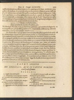Caput LXXXVII. De Indiciis, Quae Ex Capitis Diminutione proficiscuntur.