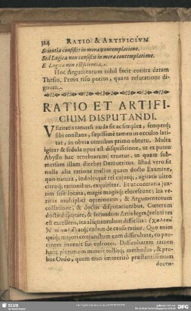 Ratio Et Artificium Disputandi