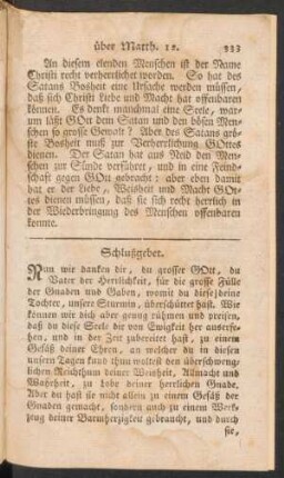 Schlußgebet.
