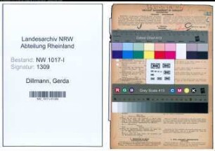 Entnazifizierung Gerda Dillmann , geb. 29.03.1910 (Sekretaerin)
